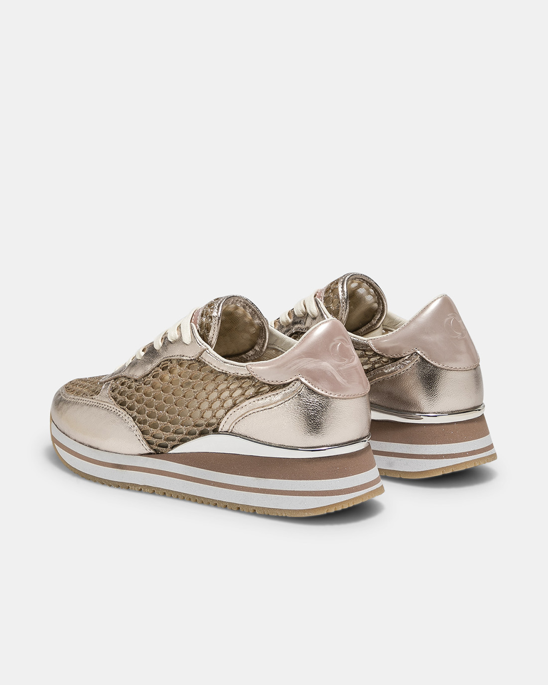 CRIME LONDON: STRIPE RUNNER ROSE GOLD