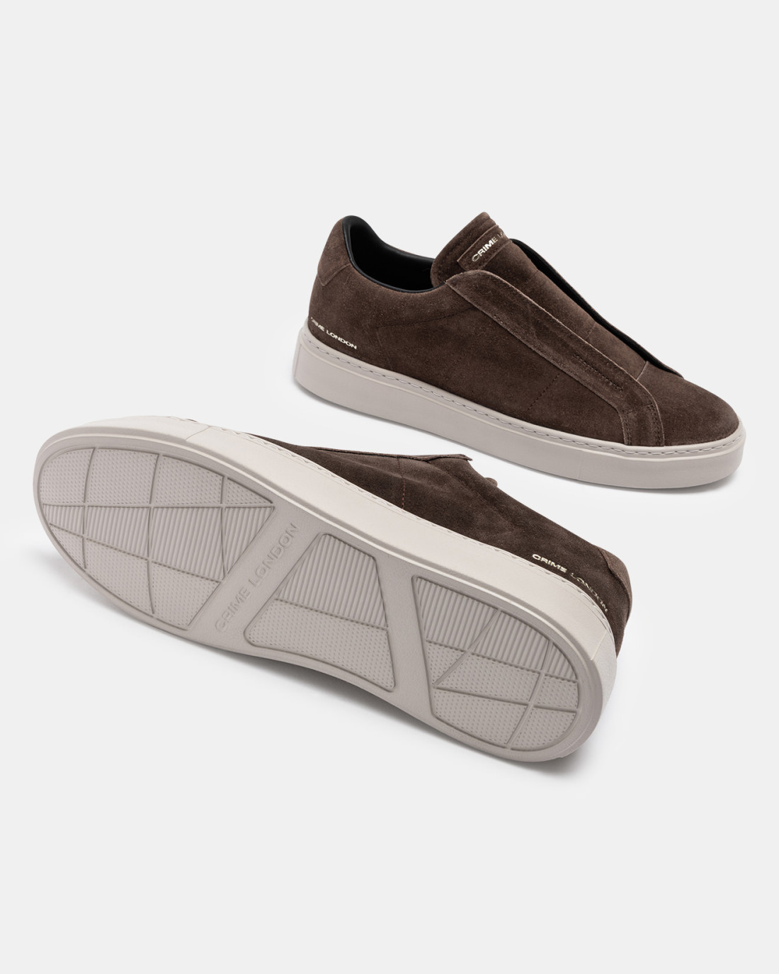 CRIME LONDON: SUPERLIGHT SLIP ON SLATE BROWN