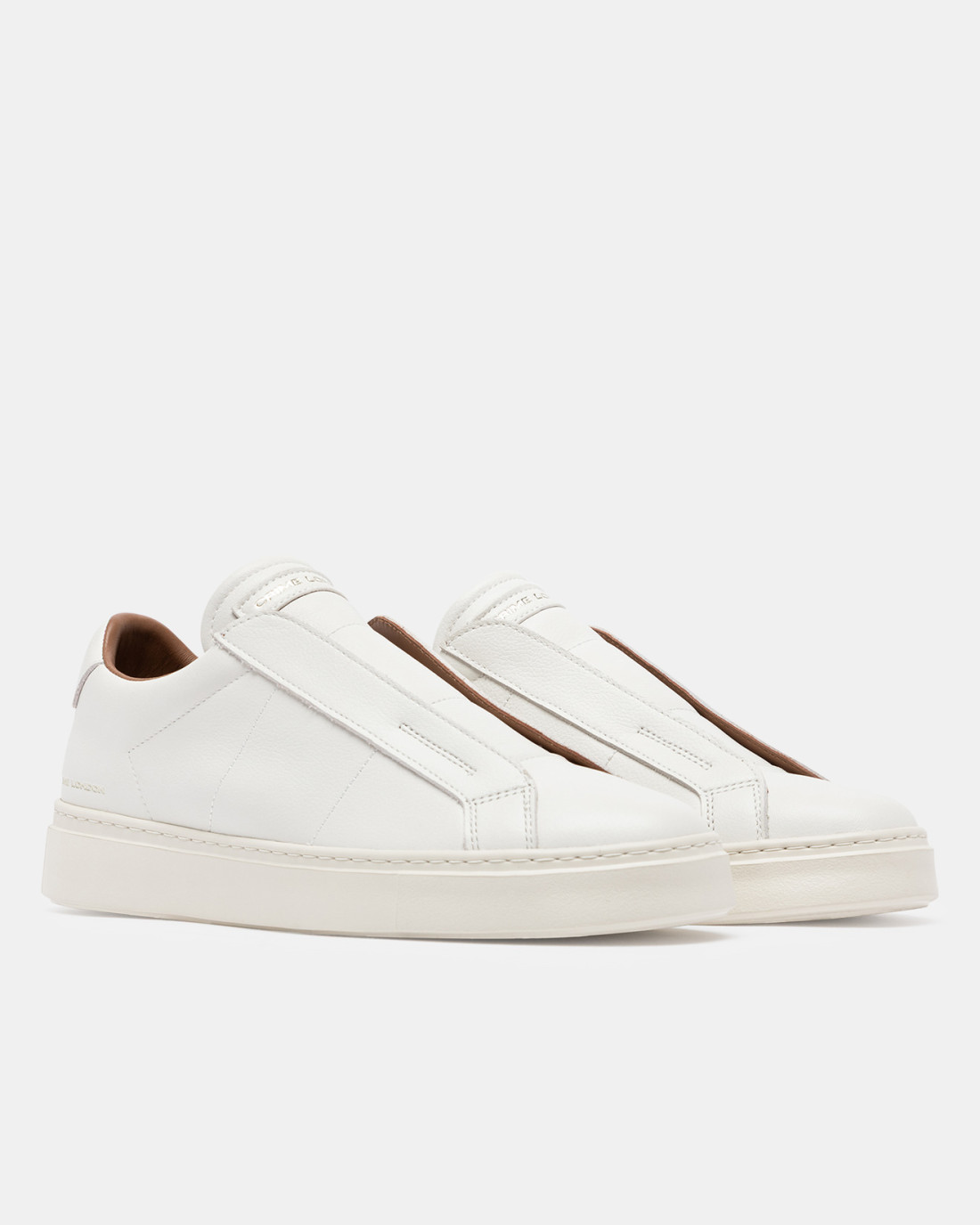 CRIME LONDON: SUPERLIGHT SLIP ON WHITE AMBER