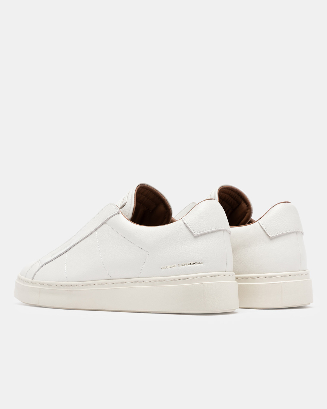 CRIME LONDON: SUPERLIGHT SLIP ON WHITE AMBER